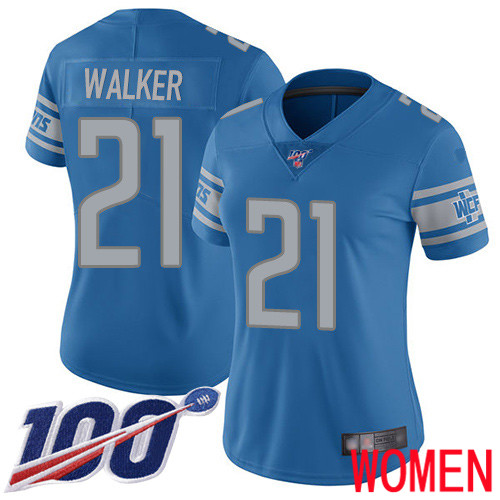 Detroit Lions Limited Blue Women Tracy Walker Home Jersey NFL Football #21 100th Season Vapor Untouchable->youth nfl jersey->Youth Jersey